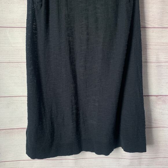 Mossimo Long Black Cardigan Sleeveless Vest Duster Slightly Sheer Size XS - Picture 8 of 12